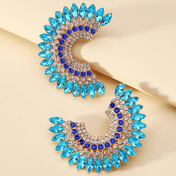 Pendientes grandes vintage de moda para mujer
