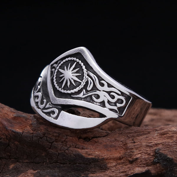 Anillos únicos de estilo indio vintage con el dios del sol para hombres y mujeres