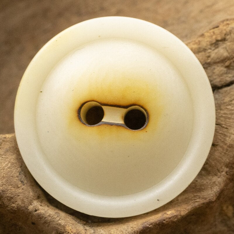 5pcs Two Hole Buttons for Clothing Japanese Style Laser Engraving White and Brown Button