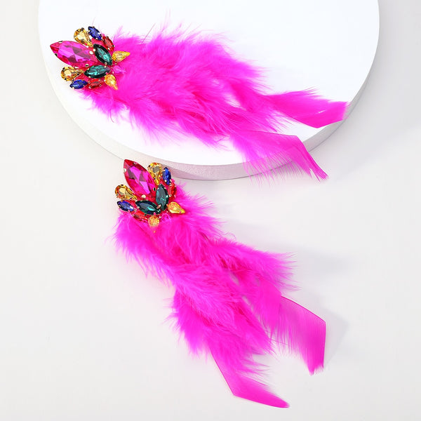 Pendientes largos colgantes con encanto romántico