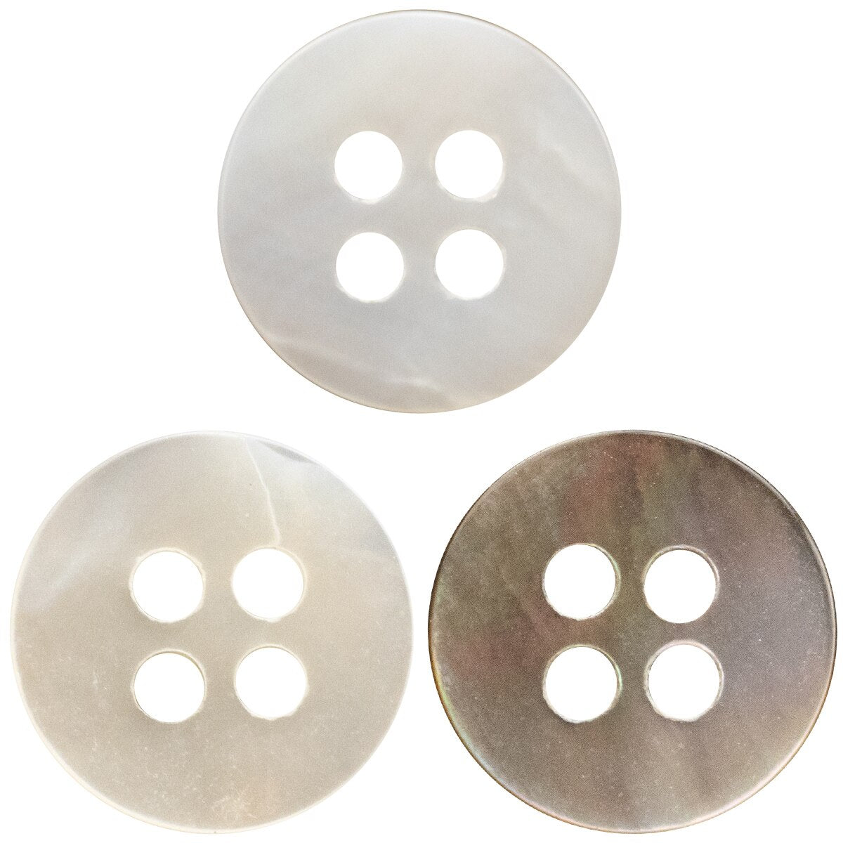 10pcs Flat Surface Pearl Buttons Lip Shell Buttons