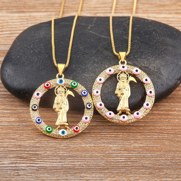 Sickle Death Pendant European and American Trendy Gold Plated 6 Colors Men And Women