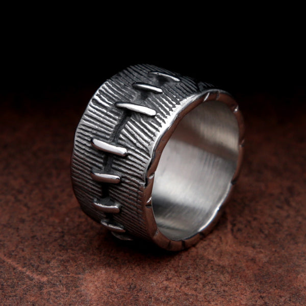 Anillo de motociclista punk de moda para hombre, anillo creativo de acero inoxidable con sutura quimérica para mujer.