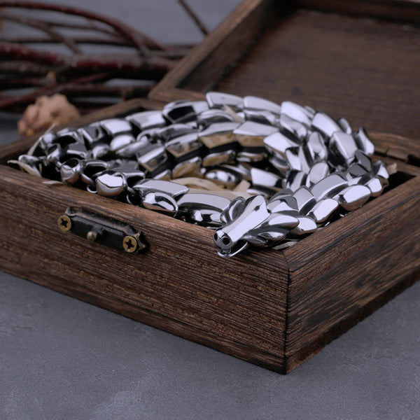 Collar vintage punk Ouroboros de los vikingos nórdicos para hombre
