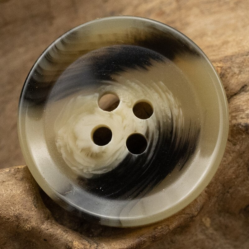Resin Buttons with Raised Edge Horn Imitation Suit Buttons