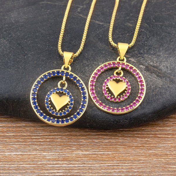 Collar de cadena hueca con forma de corazón romántico de lujo a la moda