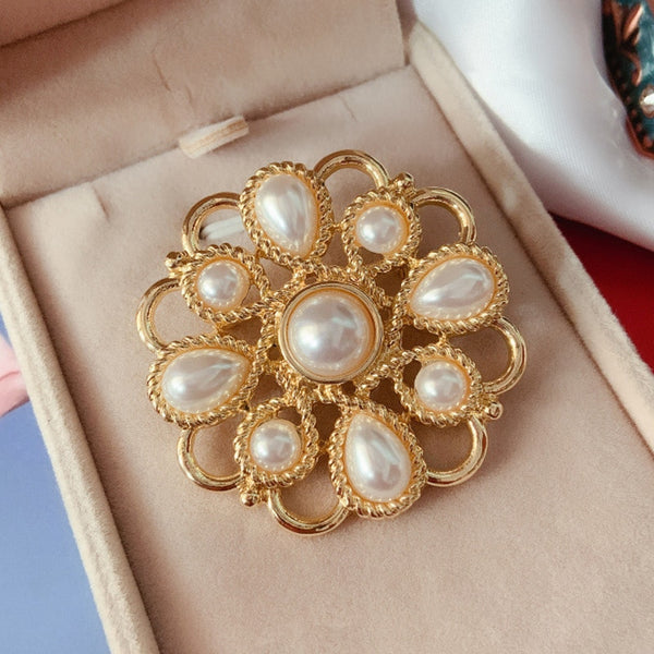Broche de gemas con diseño de estilo antiguo vintage para hombres y mujeres