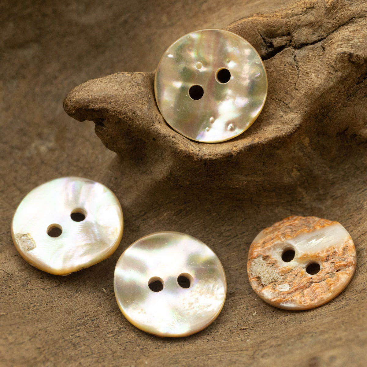 Abalone Shell Button for Clothing Irregular Surface Buttons