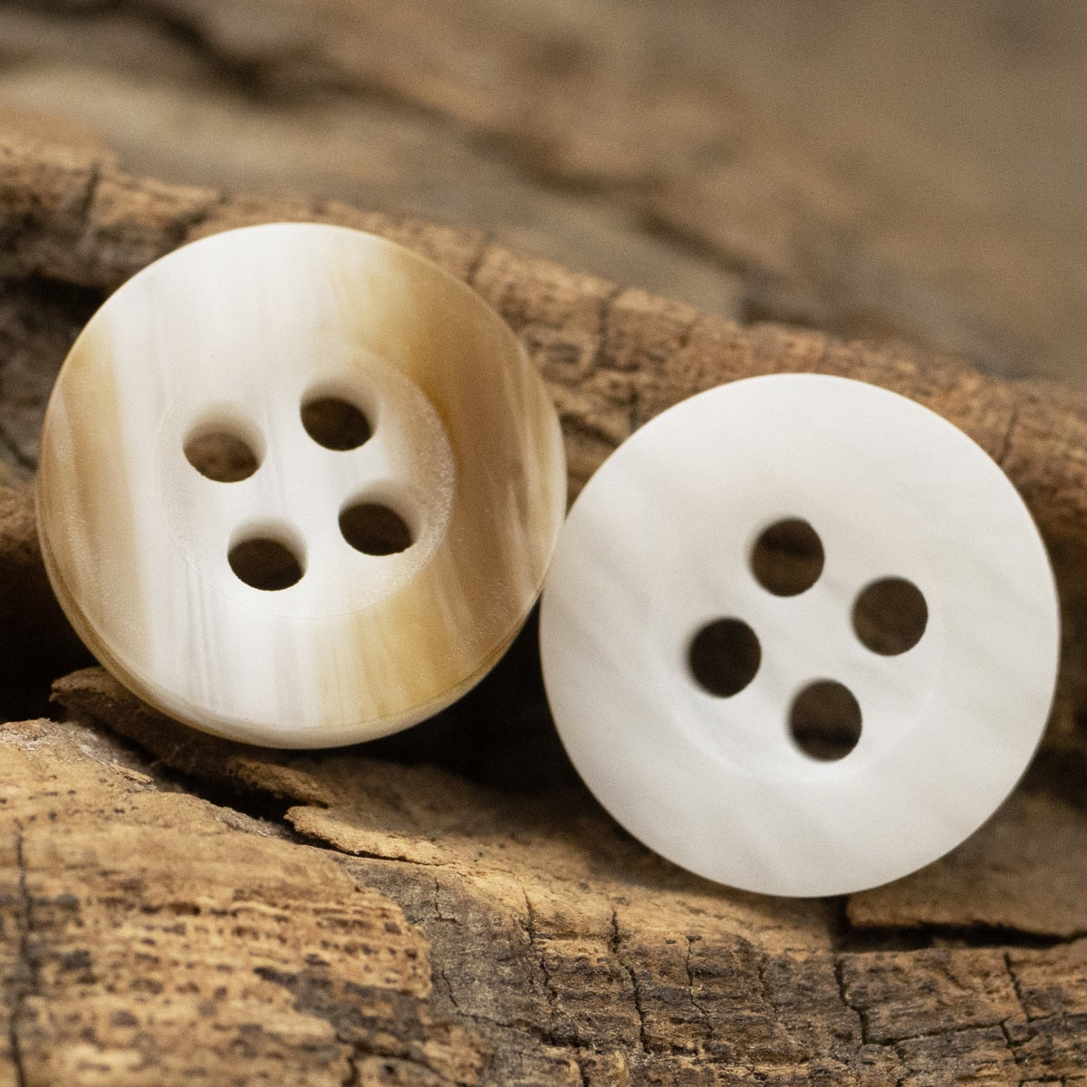 12pcs 11.5 mm Oriental Style Resin Button Wood Imitation Buttons
