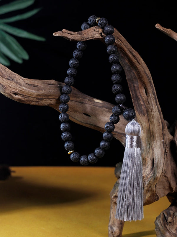Pulsera islámica musulmana Tasbih con 33 cuentas y borlas