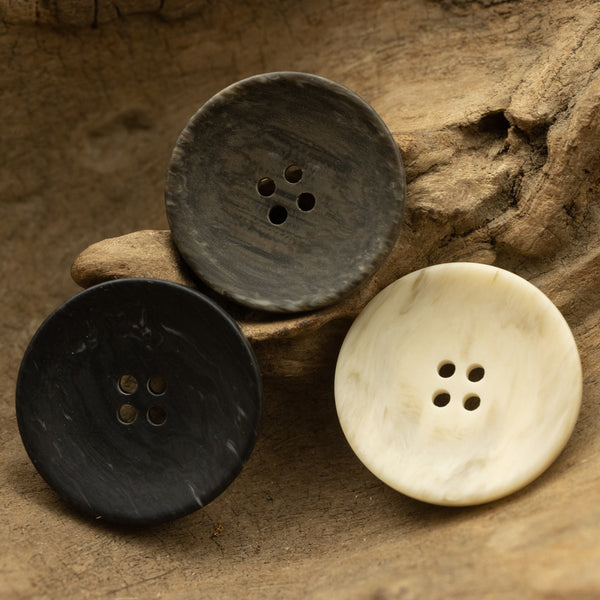 10 botones mate con forma de cuenco