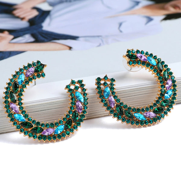 Pendientes circulares vintage para mujer
