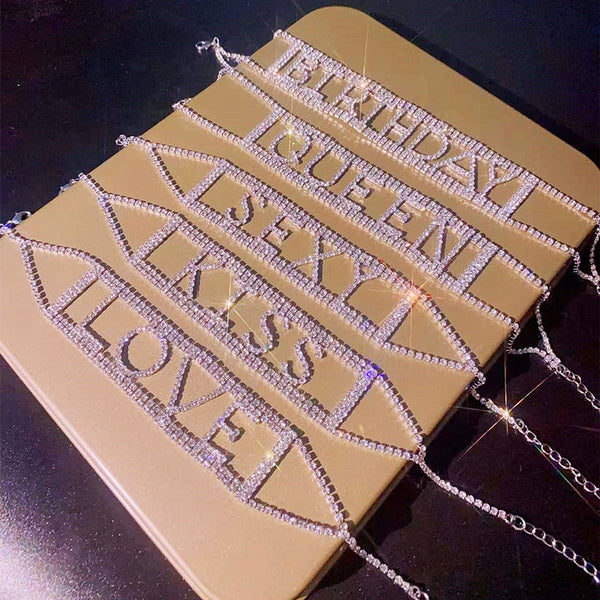 Sexy 6 Styles Full Rhinestone Choker Necklaces for Women
