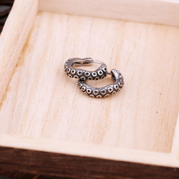 Pendientes de pulpo de moda para hombre