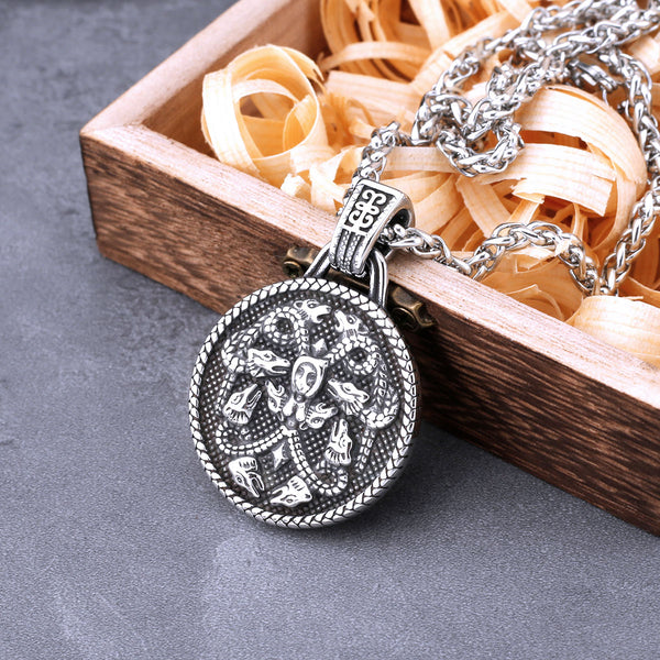 Collar de Medusa con la Dama Serpiente del Mito Egipcio para Hombres y Mujeres