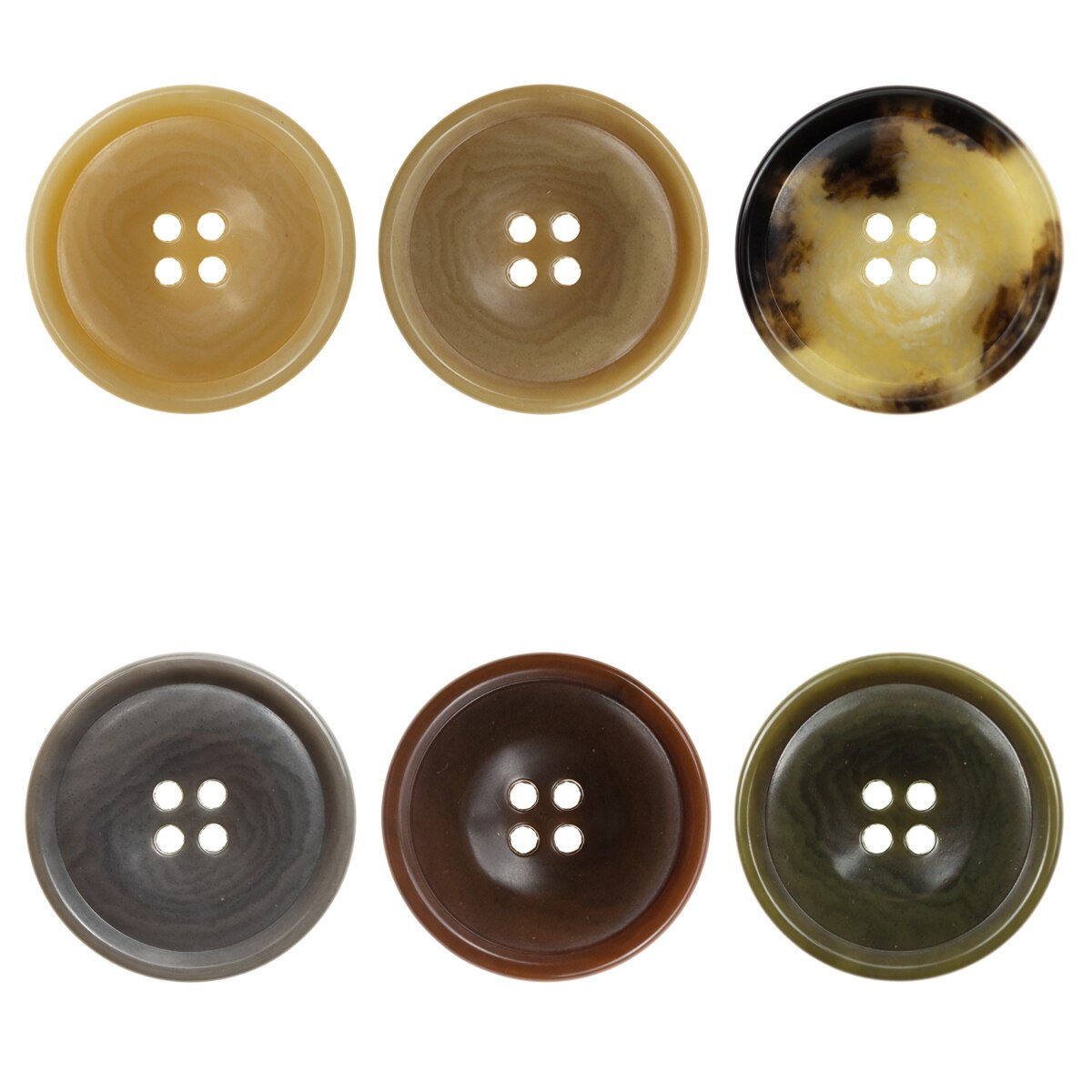 High Quality Urea Buttons 4 Hole Round Imitation Horn and Corozo Buttons