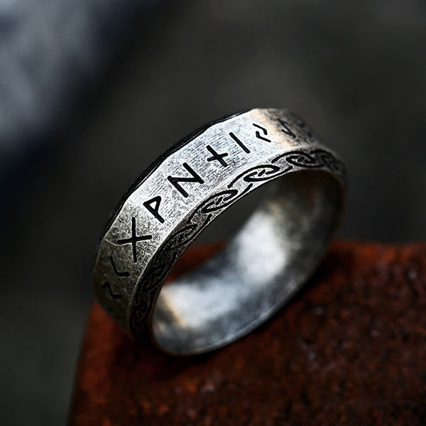 Anillo de runas vikingas de Odín nórdico para hombres y mujeres