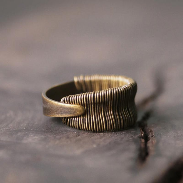 Original new Thai silver copper wire winding process opening adjustable ring