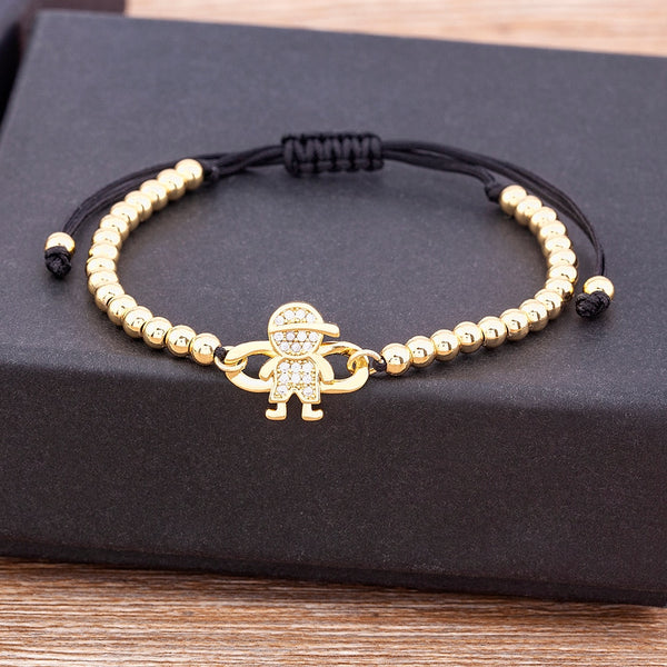 Pulsera romántica con cristales brillantes incrustados para niños y niñas