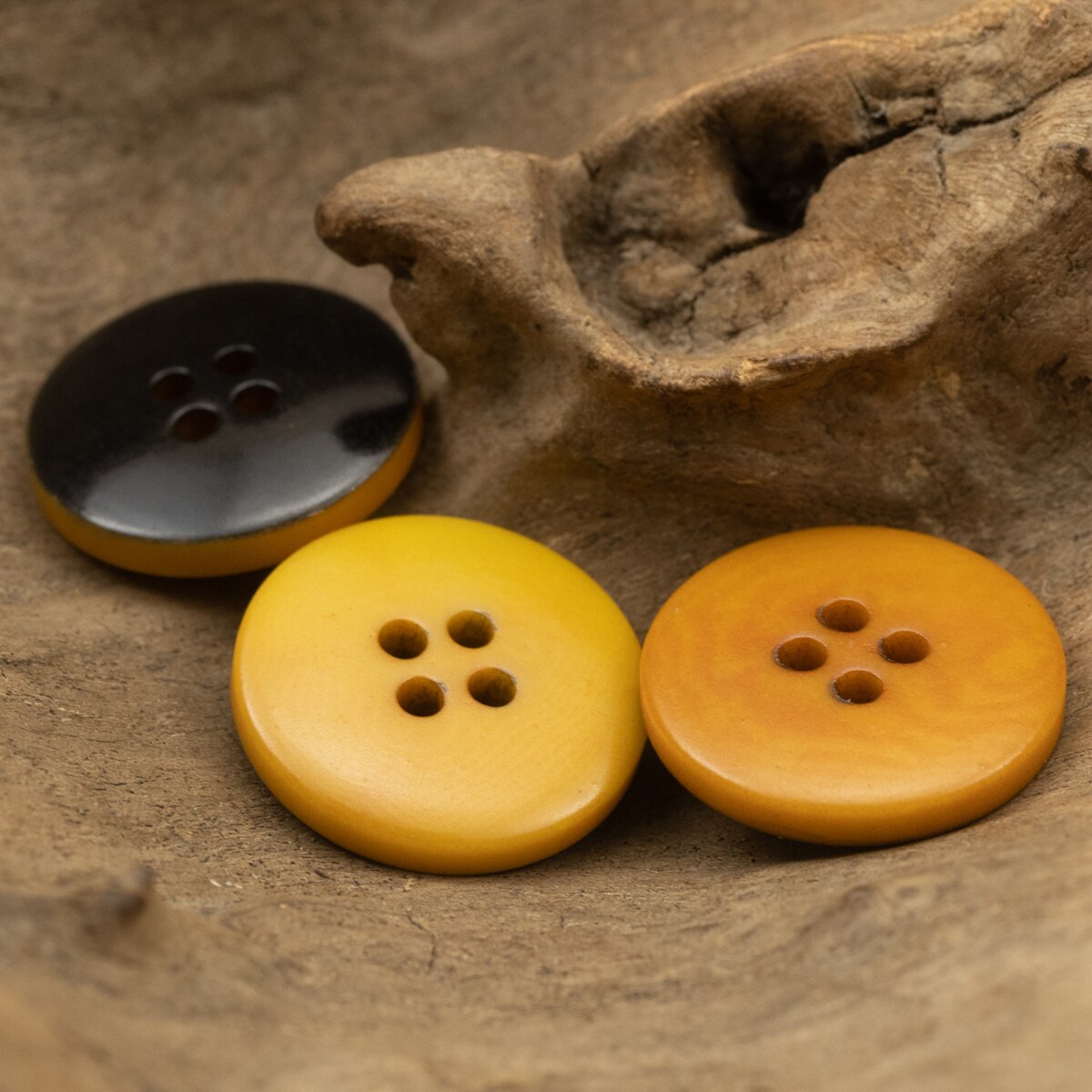 6pcs 20mm Orange Corozo Buttons Original Sewing Accessories