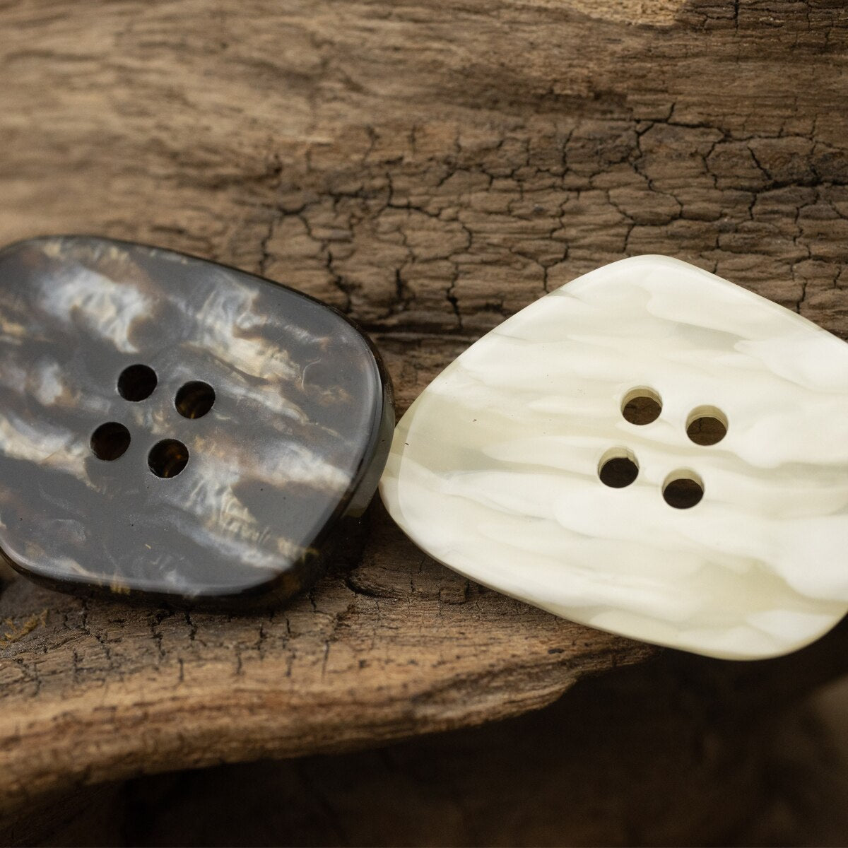 Irregular Marble Texture Button Shell Imitation  Original Casual Suit Women
