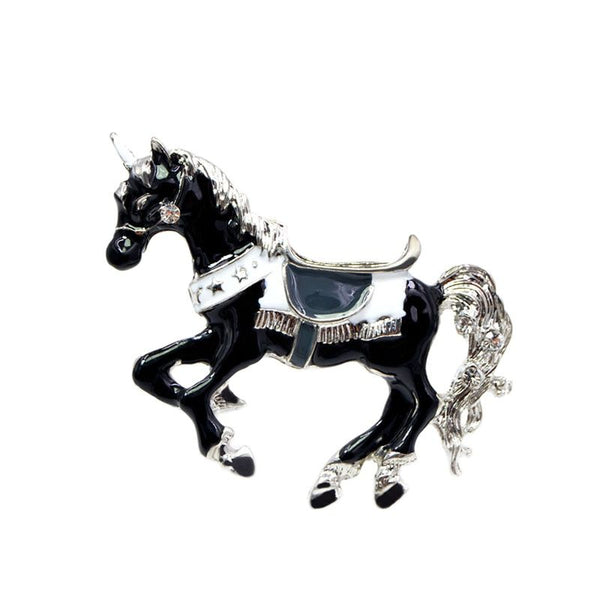 Enamel Unicorn Brooches for Women