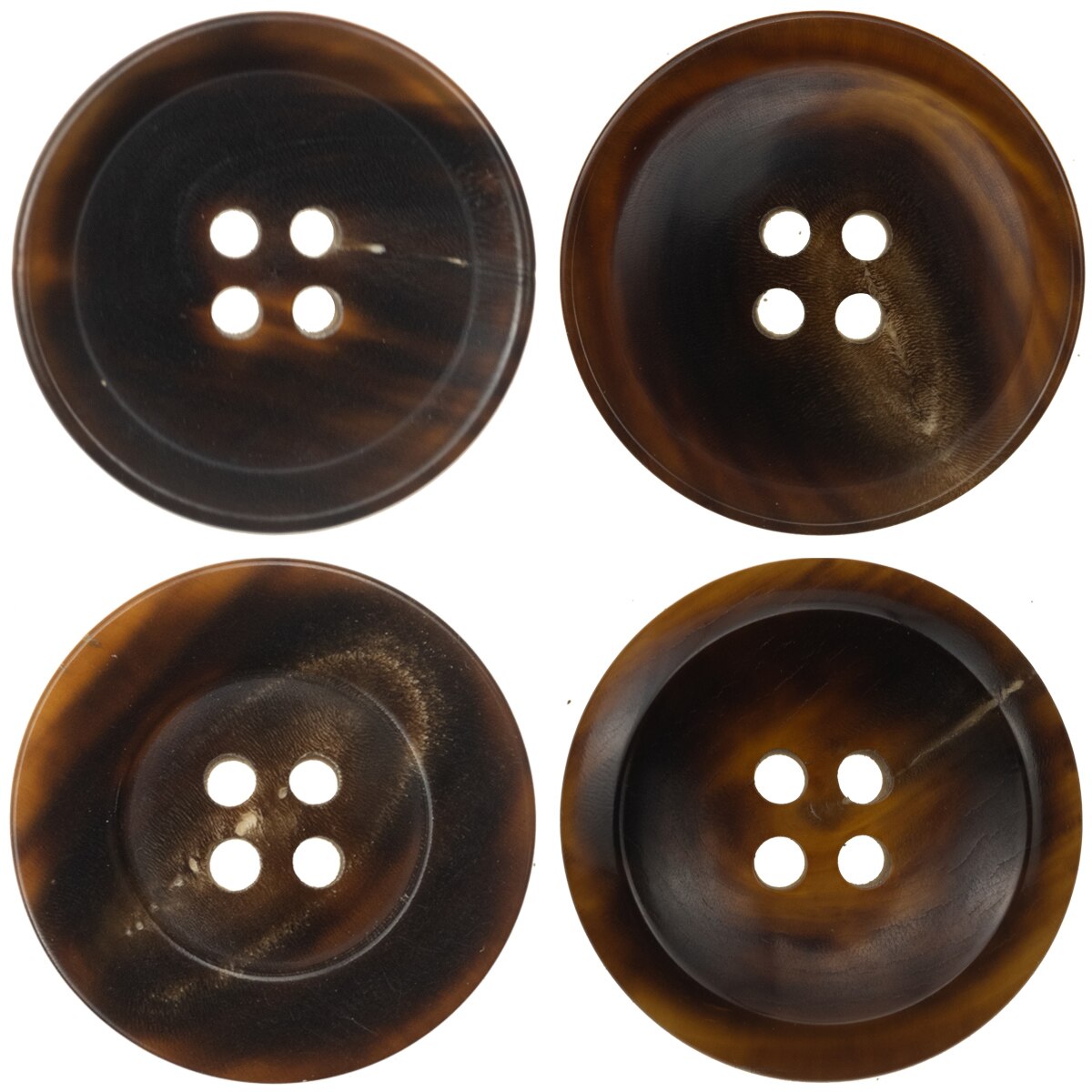 Classic Brown Natural Horn Buttons For  12.5mm-30mm Coat Trouser Coffee Button