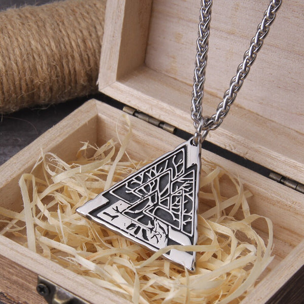 Collar con colgante redondo del árbol de la vida celta con nueva personalidad que nunca se descolora para hombres