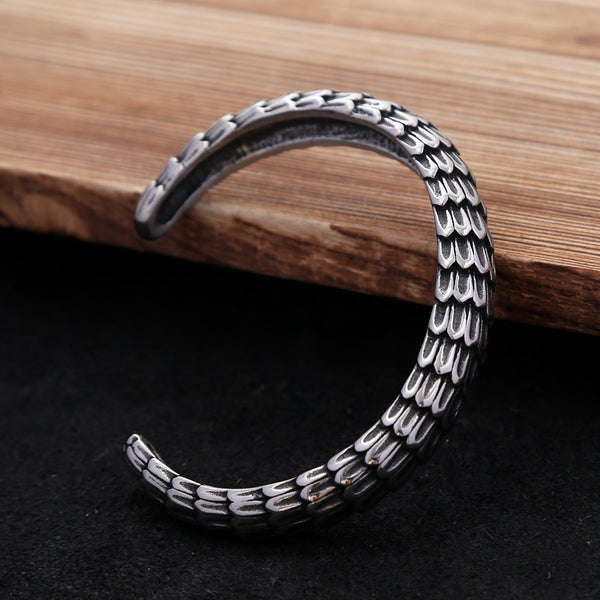 Pulsera vintage de escamas de dragón con detalles exquisitos