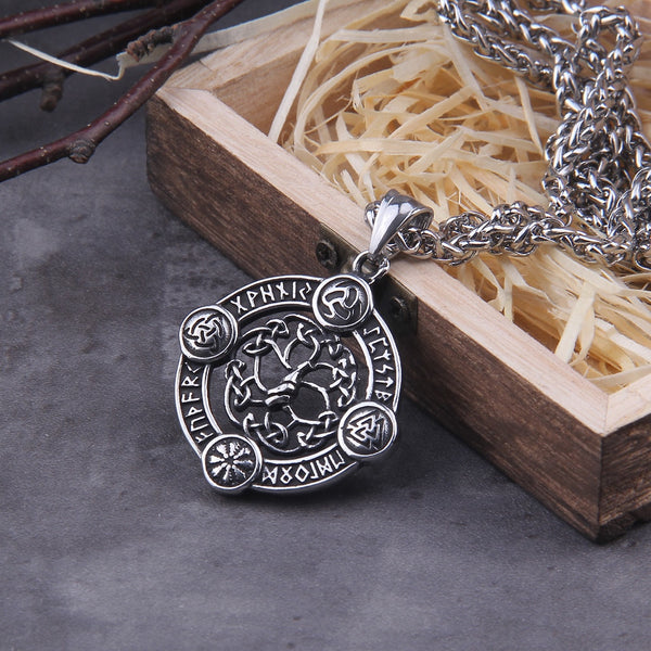 Collares de cadena de plata con el Árbol de la Vida de Vikings Jewelry para mujer