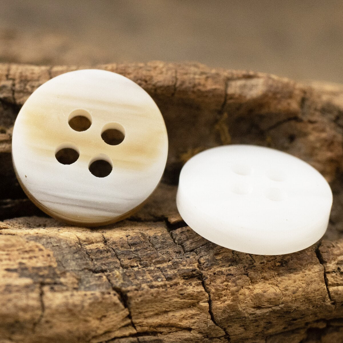12pcs 11.5 mm Oriental Style Resin Button Wood Imitation Buttons