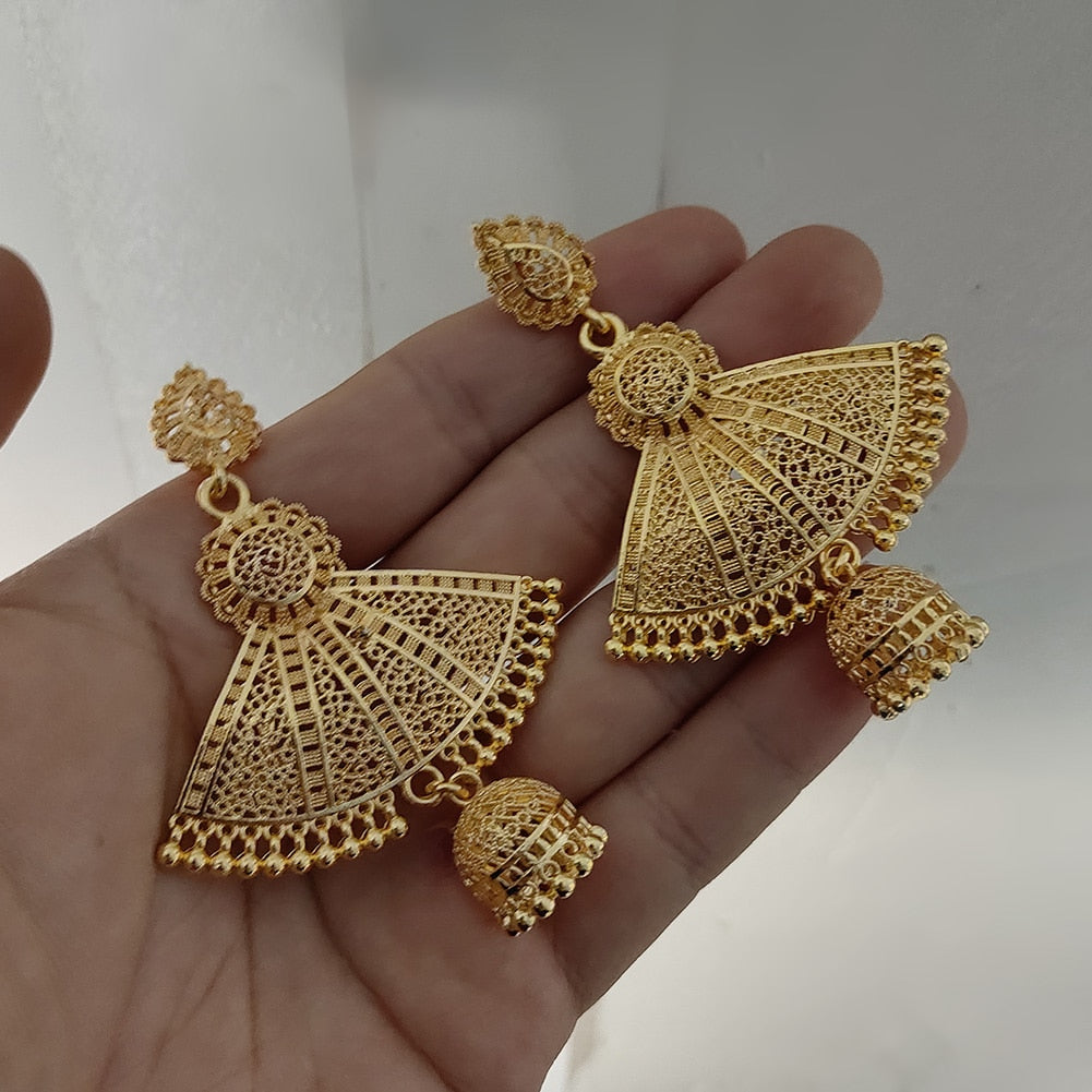 Ethiopia 24k Gold Color Earrings For Women