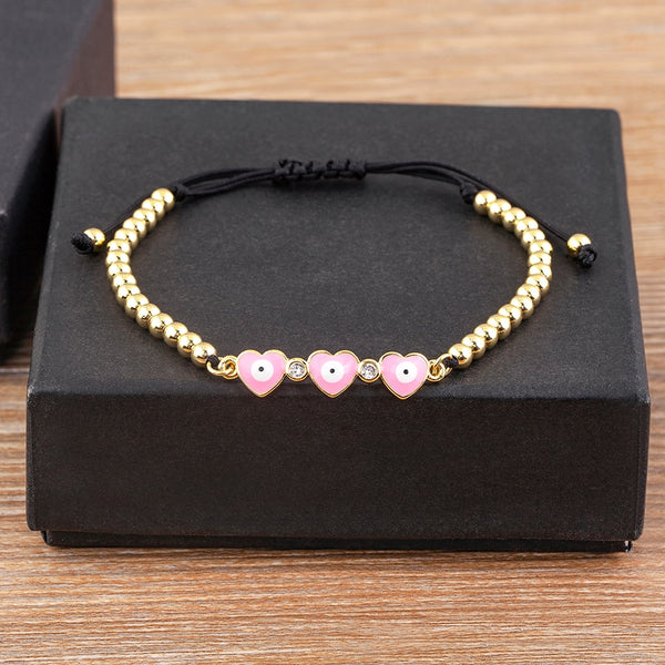 Pulsera de hilo trenzado ajustable hecha a mano para mujeres y hombres