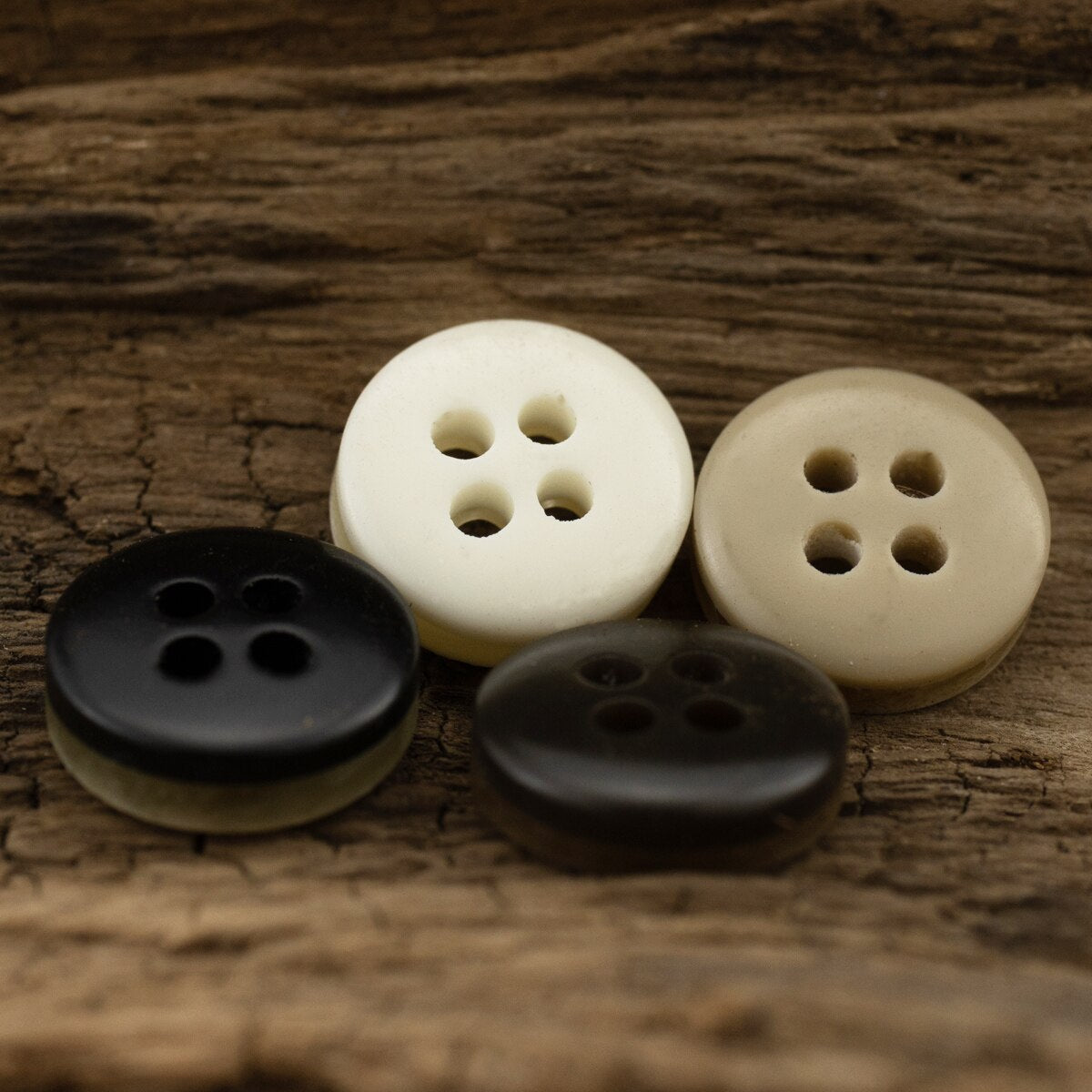 11pcs 10mm/11.5mm Wood Texture Resin Shirt Buttons