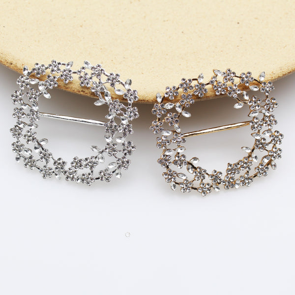 New 1Pcs/Lot 49mm Alloy Hollow Rhinestone Buttons