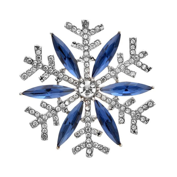 Broche de copo de nieve con diamantes de imitación (2 estilos disponibles)