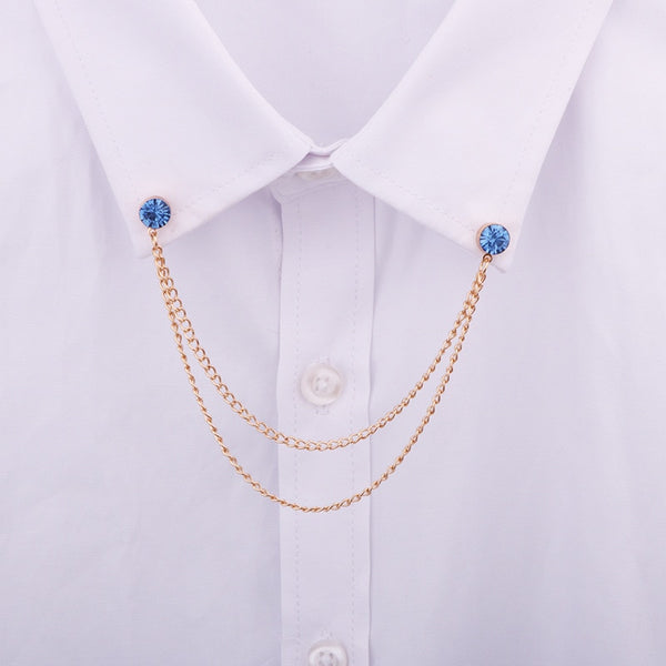 Korean New Fashion Rhinestone Tassel Chain Brooch