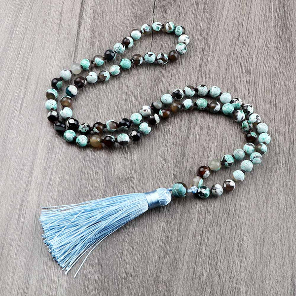 Collar de oración con cuentas de mala de moda para mujeres y hombres
