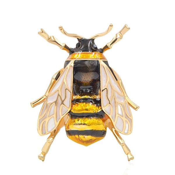 Unisex Colorful Insect Brooches Cute Bee Brooch Pin Gold Color Enamel Jewelry