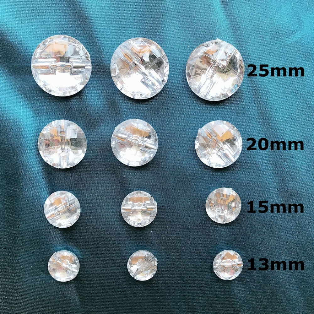 13/15/20/25MM Round Acrylic Buttons Flatback Cat Eye Apparel Bags Shoes Sewing Accessories