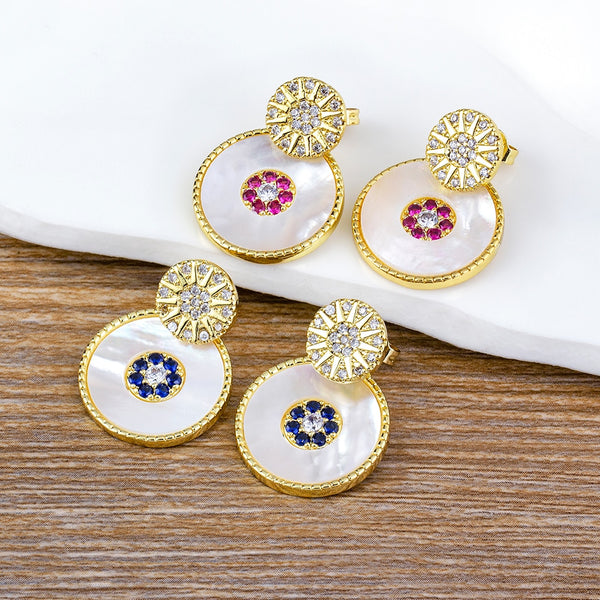 Women Natural Shell Drop Earrings