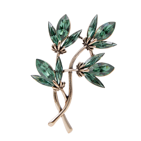Crystal Flower Brooches For Women Vintage Fashion Simple Design Winter Jewelry