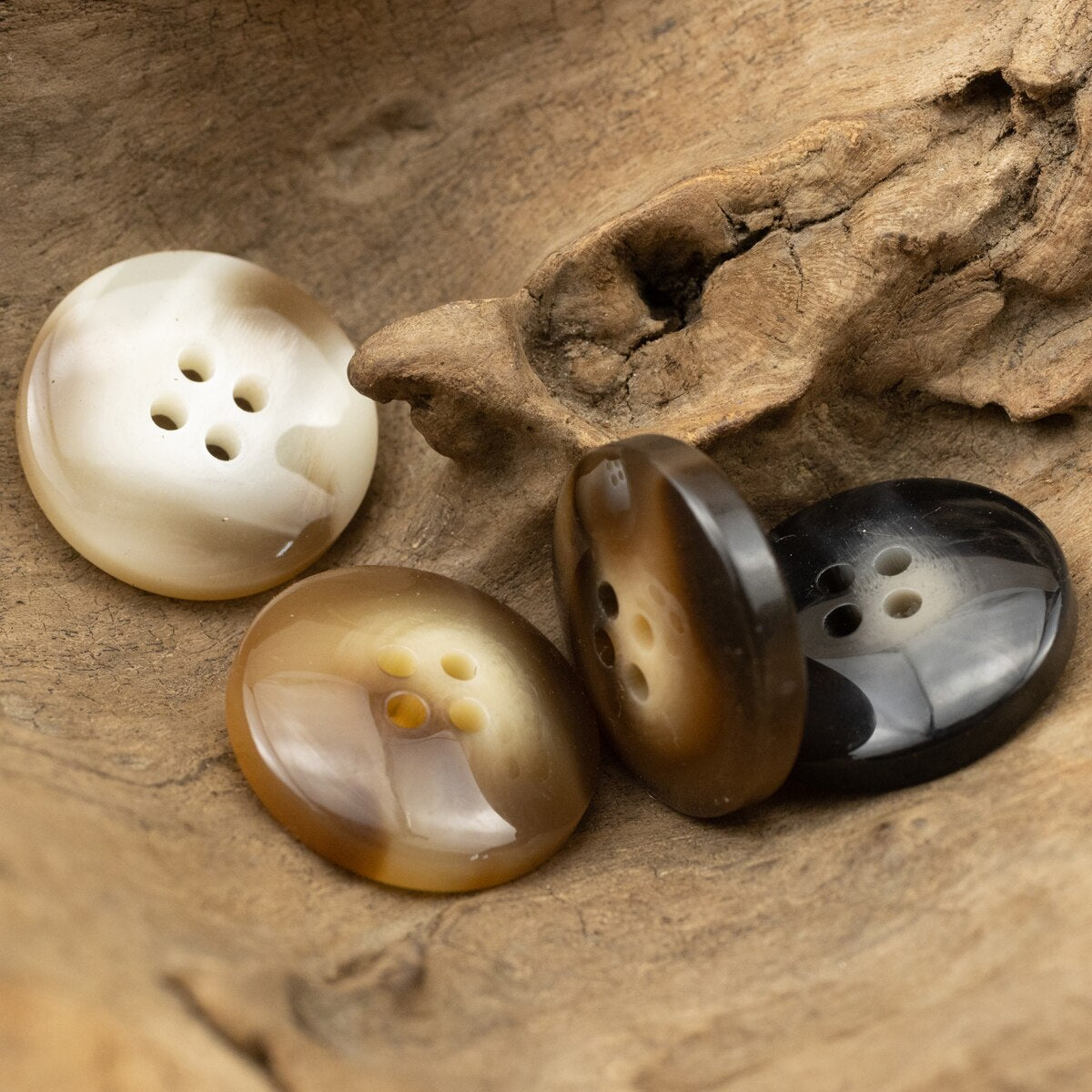 6pcs Milky Designer Large Buttons  Toffee Uniform Sweater Sewing Accessories