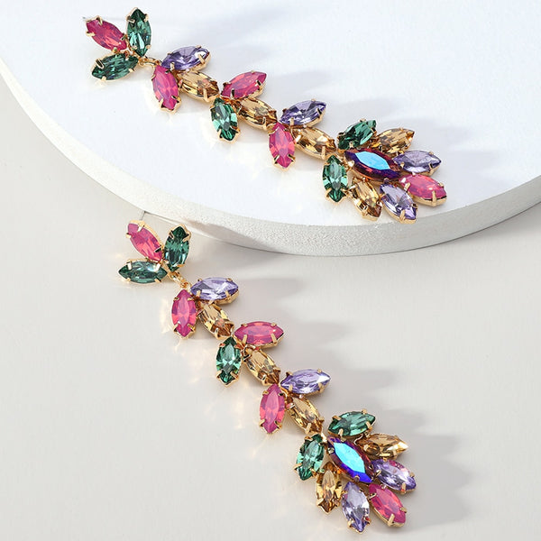 Pendientes largos colgantes de moda para mujer