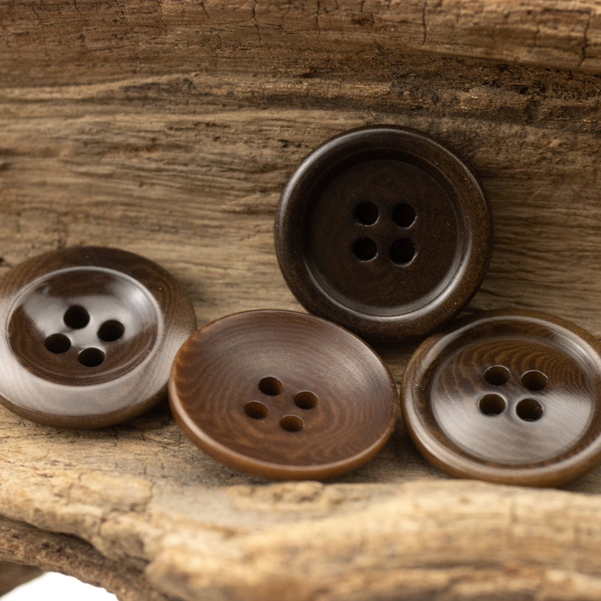 Dark Brown Natural Buttons Toffee Corozo Buttons
