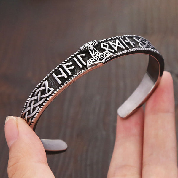 Pulseras vintage vikingas con el martillo de Thor