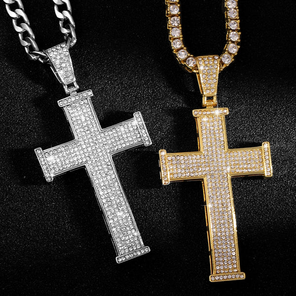 Mens Jewellery Cross Necklace Chain for Men Stainless Steel Necklace