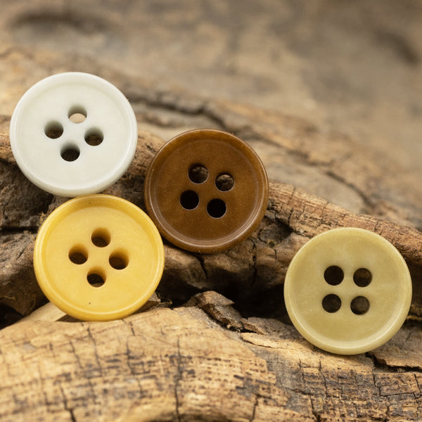 12 pcs/lot Cotton Linen Almond Summer Short-sleeved Shirt Buttons