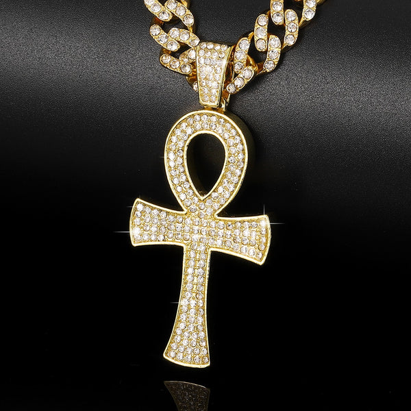 Men Women Hip hop Cross Pendant Necklace