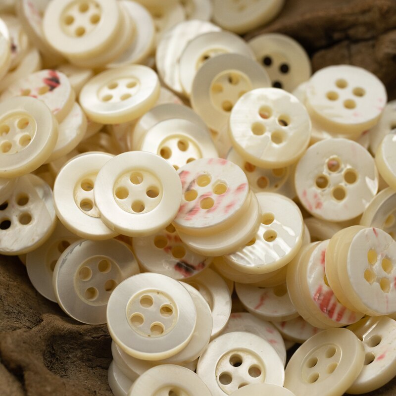 12pcs Frame Luxury Shell Buttons